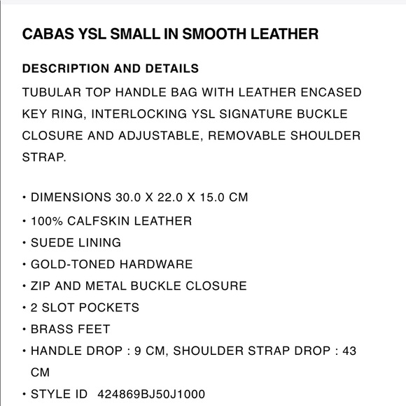 YSL small cabas - black/gold - Picture 7 of 7